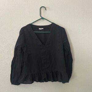 Gap black peasant top